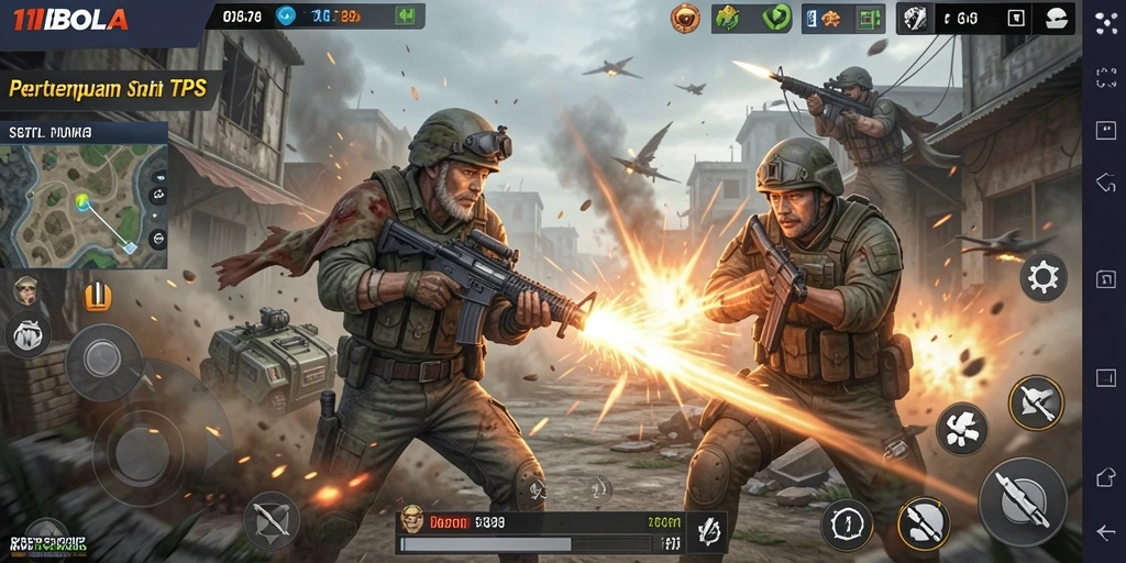 Tampilan gameplay seru dalam <strong>11BOLA</strong> saat pertempuran berlangsung.