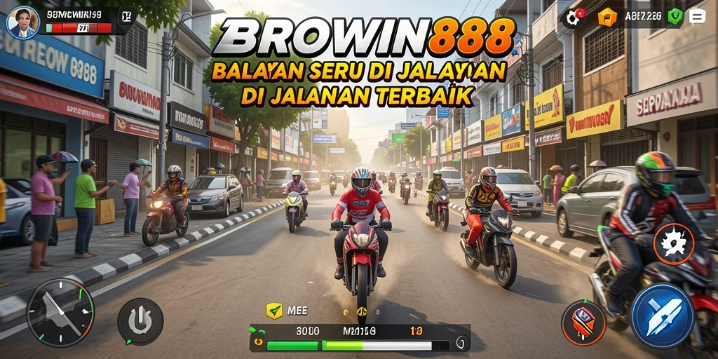 Tampilan seru saat balapan di BROWIN88 yang penuh adrenalina.