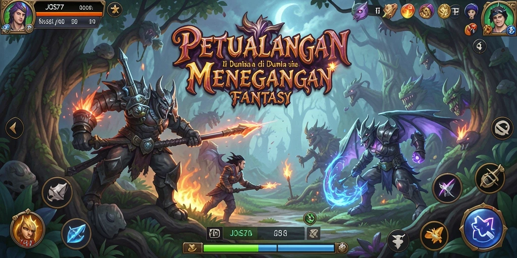 Screenshot gameplay JOS77 menampilkan dunia petualangan yang menakjubkan.