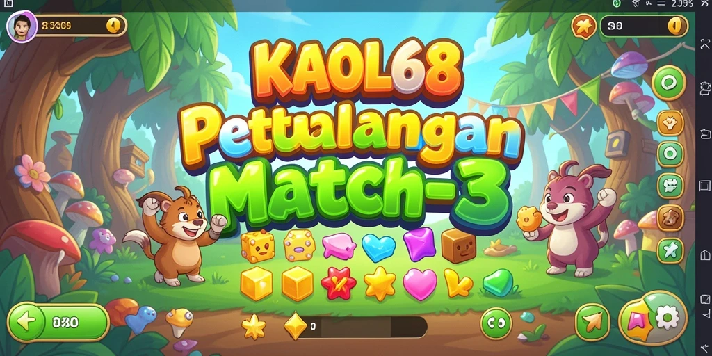 Gameplay menarik KAOL68 dengan tantangan Match-3.