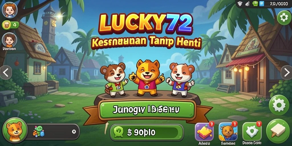 Tampilan gameplay LUCKY72 yang memikat dengan elemen idle.