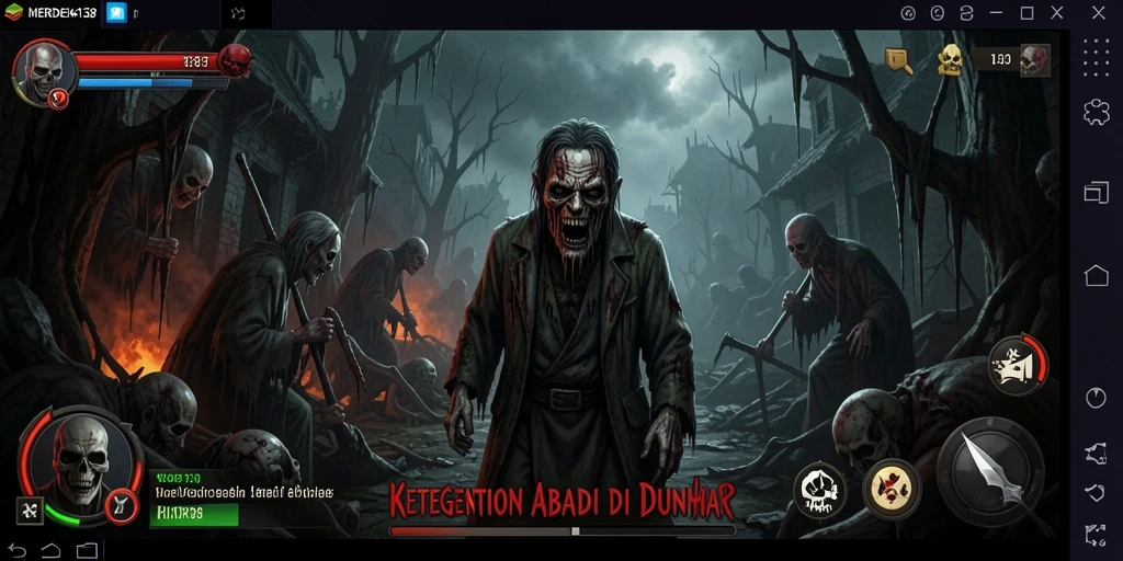 Gameplay seram di MERDEKA138 dengan atmosfer yang menegangkan.