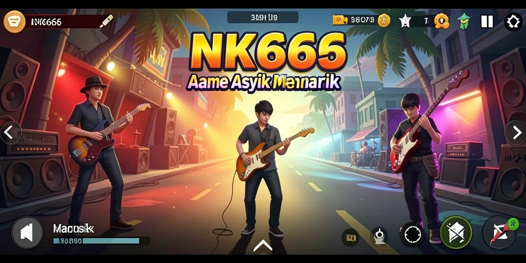Screenshot NK666 menampilkan pemain yang asyik dengan gameplay musik yang seru.