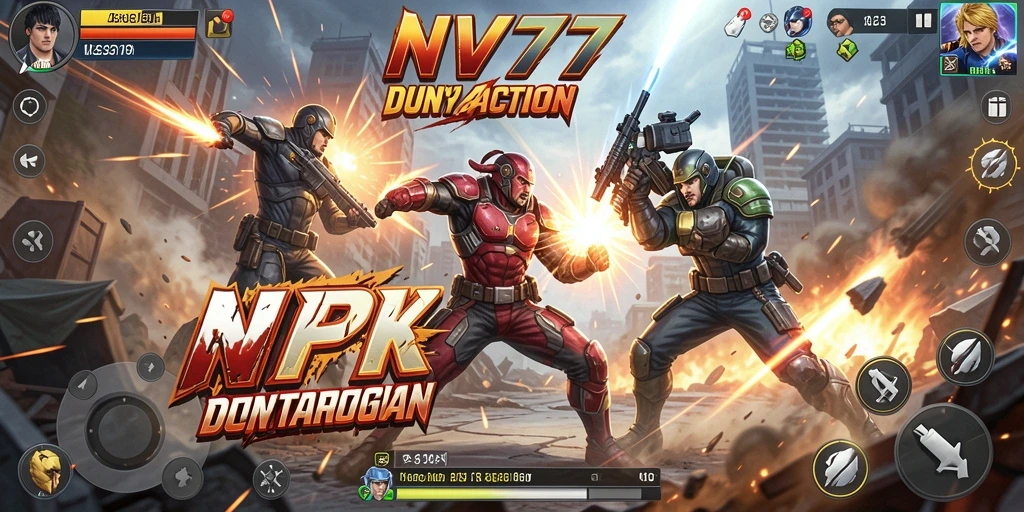 Tampilan gameplay Action yang memukau dari NV77.
