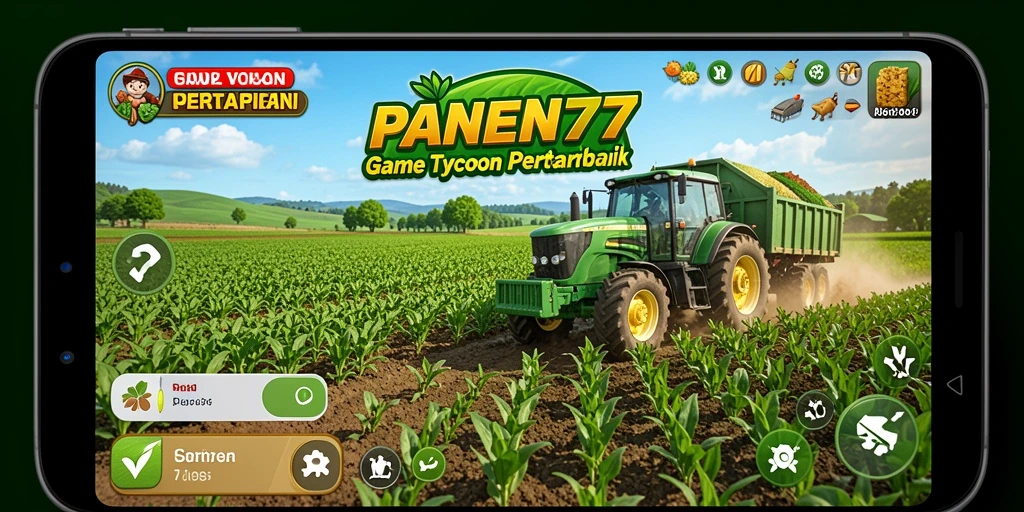 Tangkapan layar gameplay <strong>PANEN77</strong> menunjukkan aktivitas pertanian yang menyenangkan.