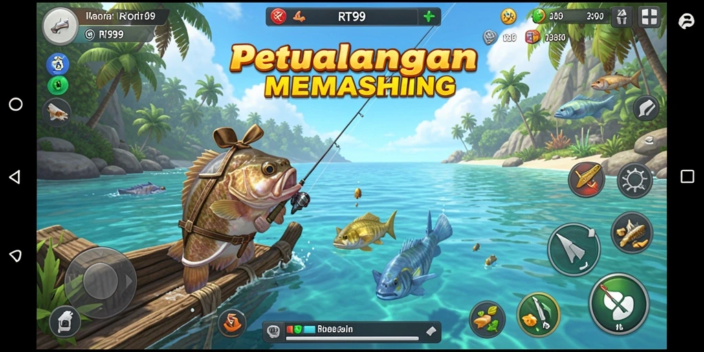 Tangkapan ikan besar dalam gameplay RT99 yang menyenangkan.