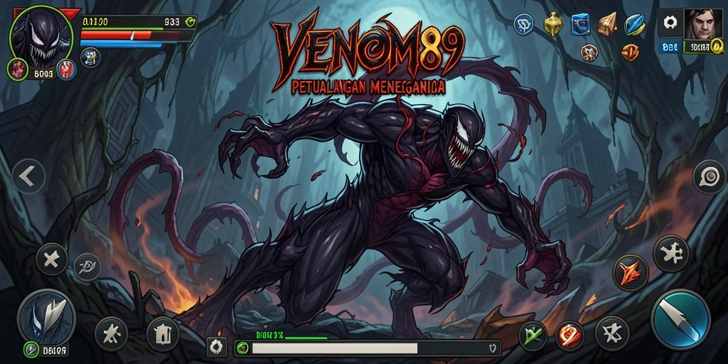 Tampilan gameplay VENOM889 yang penuh warna dan menarik.