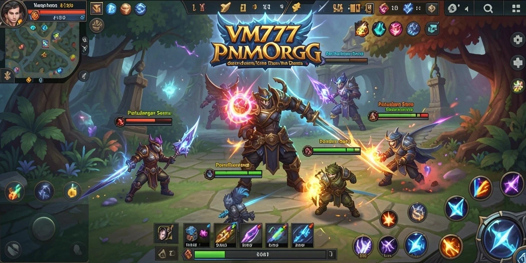 Tampilan gameplay VM777 yang menakjubkan dalam dunia MMORPG.